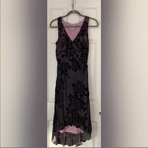 Robbie Bee Purple Rose Crushed Velvet Dress